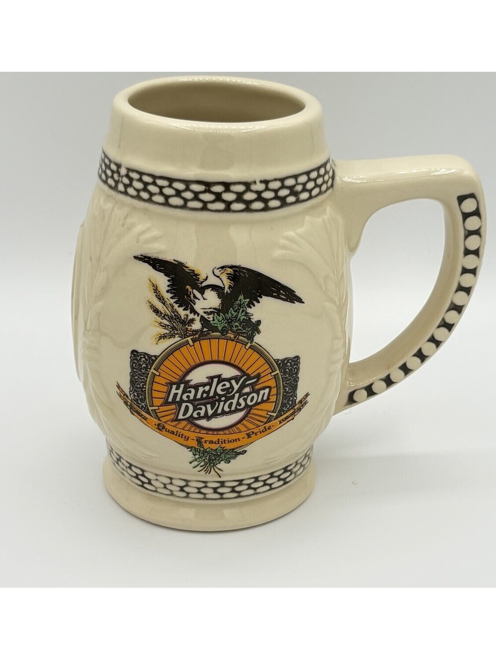 1986 Harley Davidson 28oz Beer Stein Mug Quality Tradition Pride, Excellent Cond